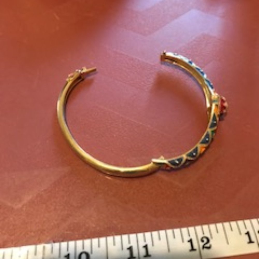 Sterling Silver And Enamel Bangle - image 4